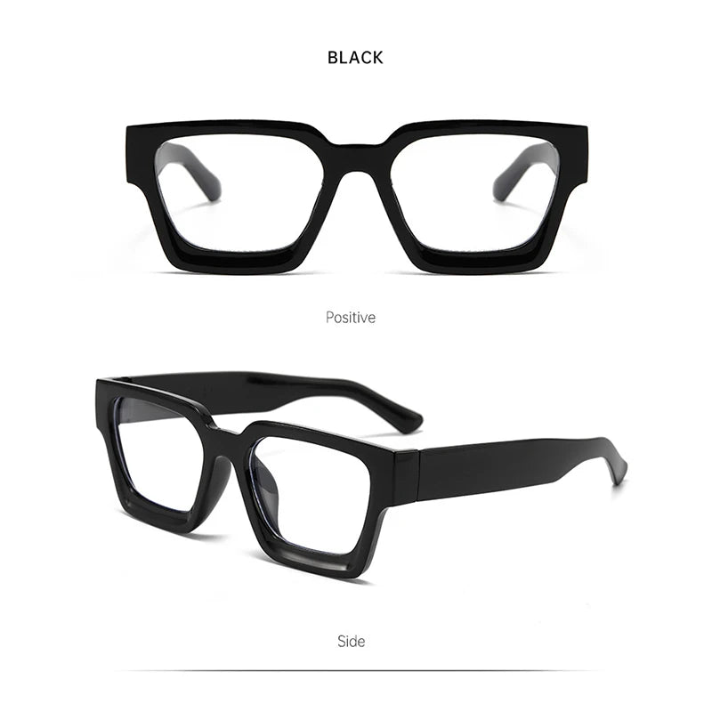 Unisex Classic Fashion Square Frame Women Glasses