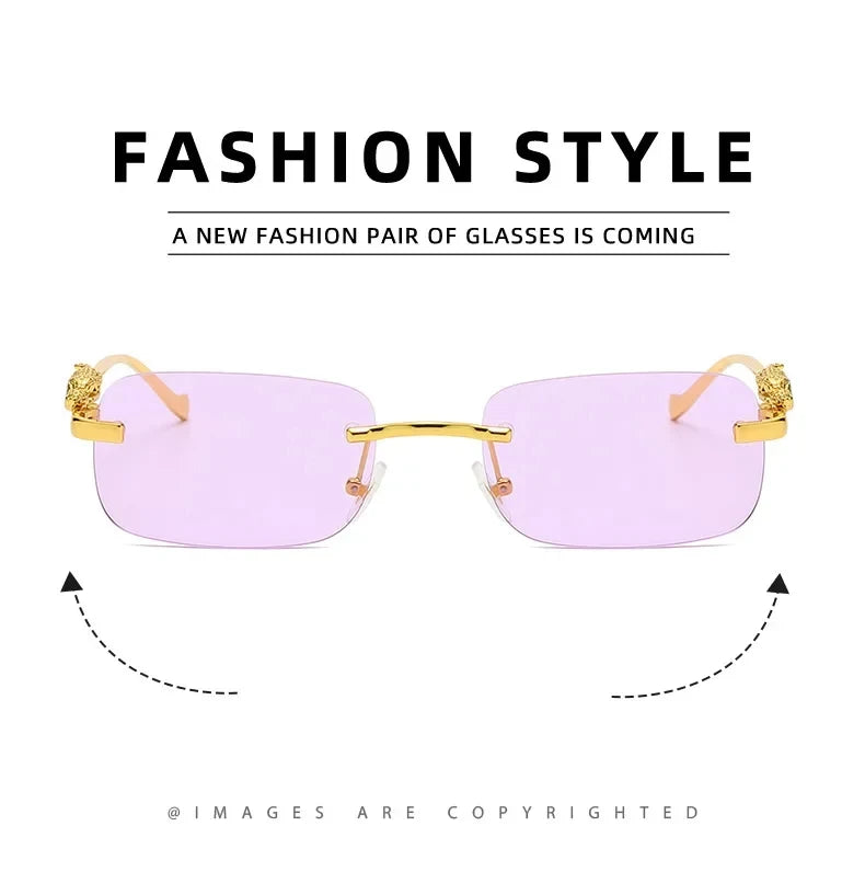 Women's Square Rimless Sunglasses