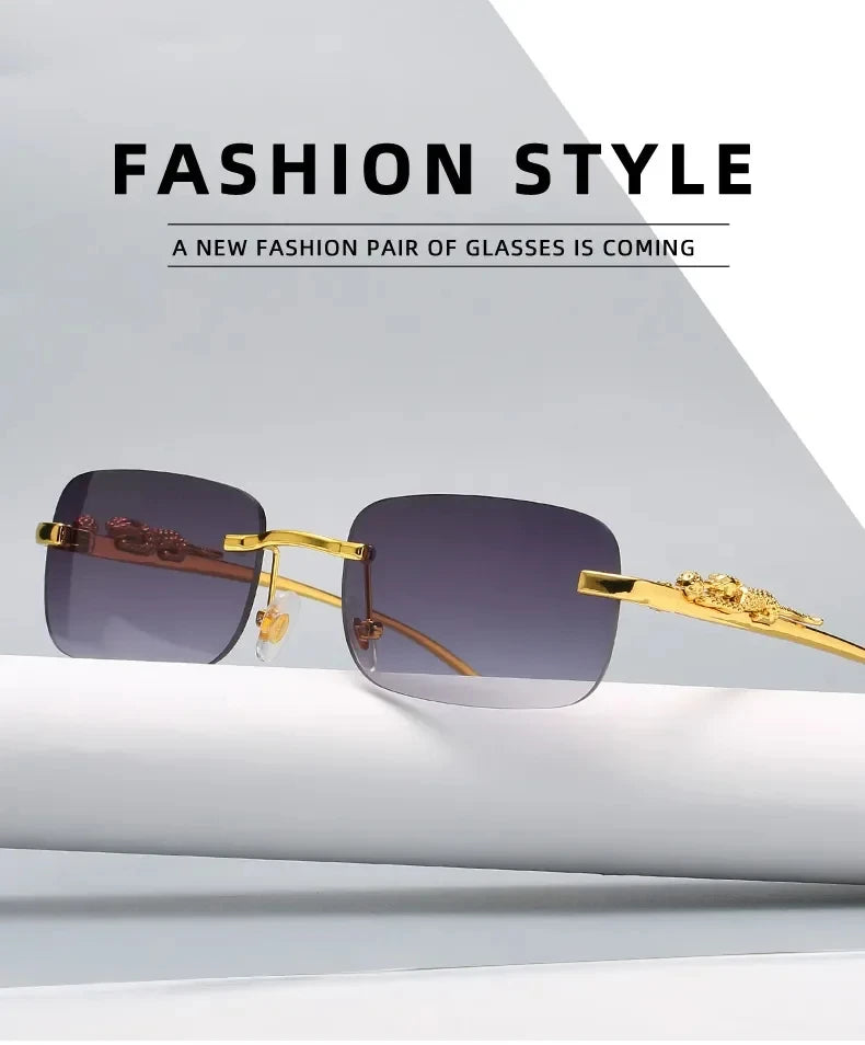 Women's Square Rimless Sunglasses
