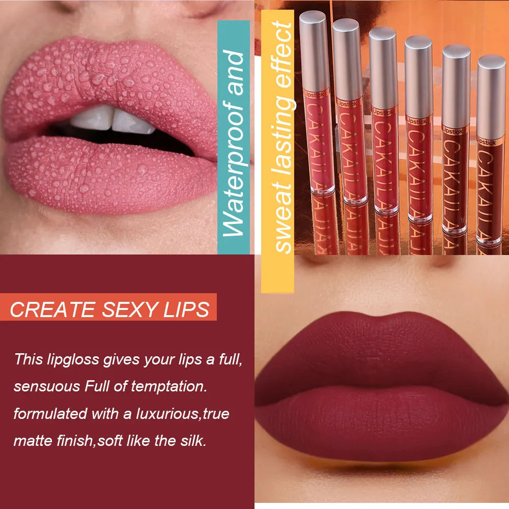 CAKAILA 6-Color Lip Gloss Lipstick Set