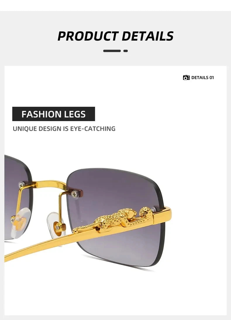 Women's Square Rimless Sunglasses