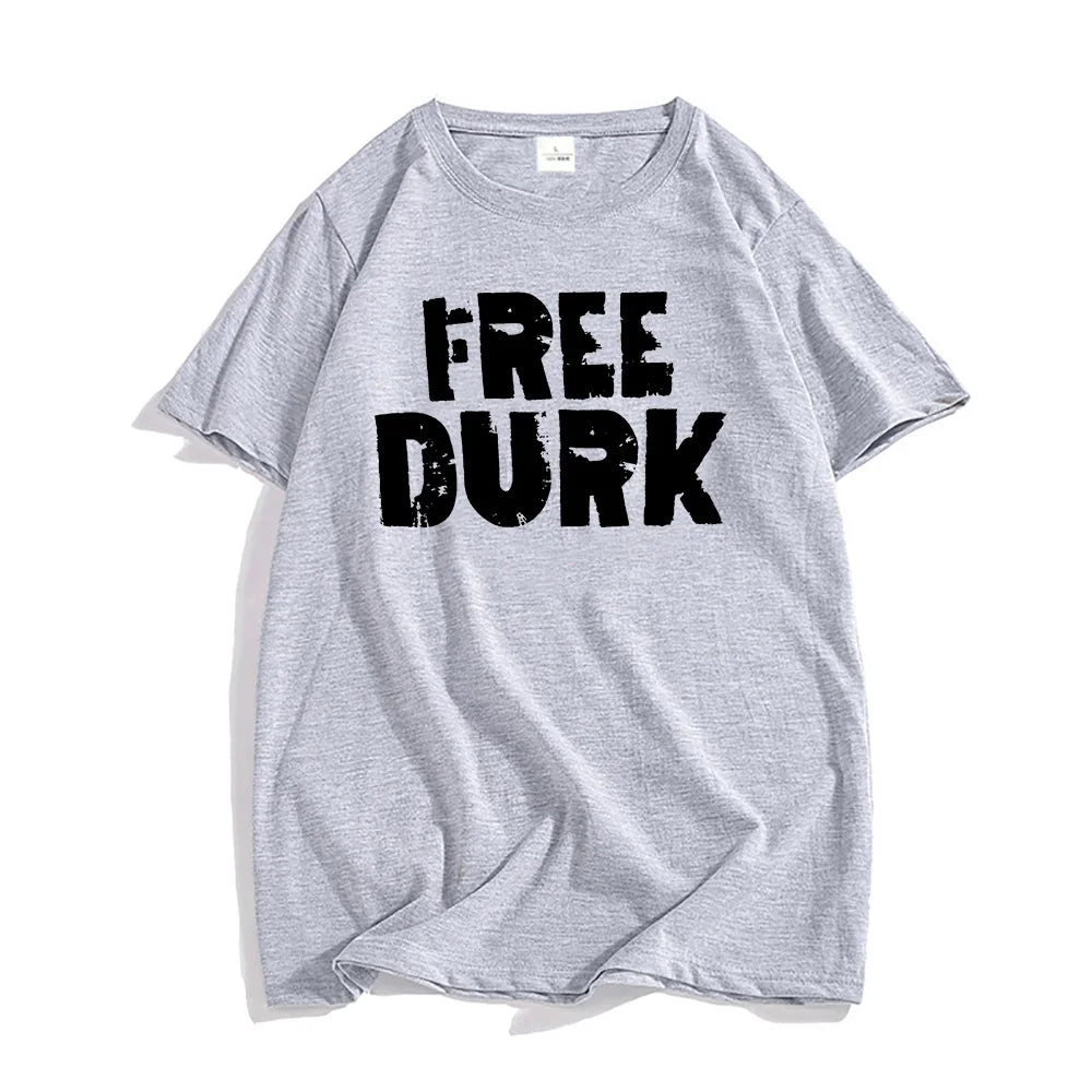 Free Durk Letter Print T-Shirt