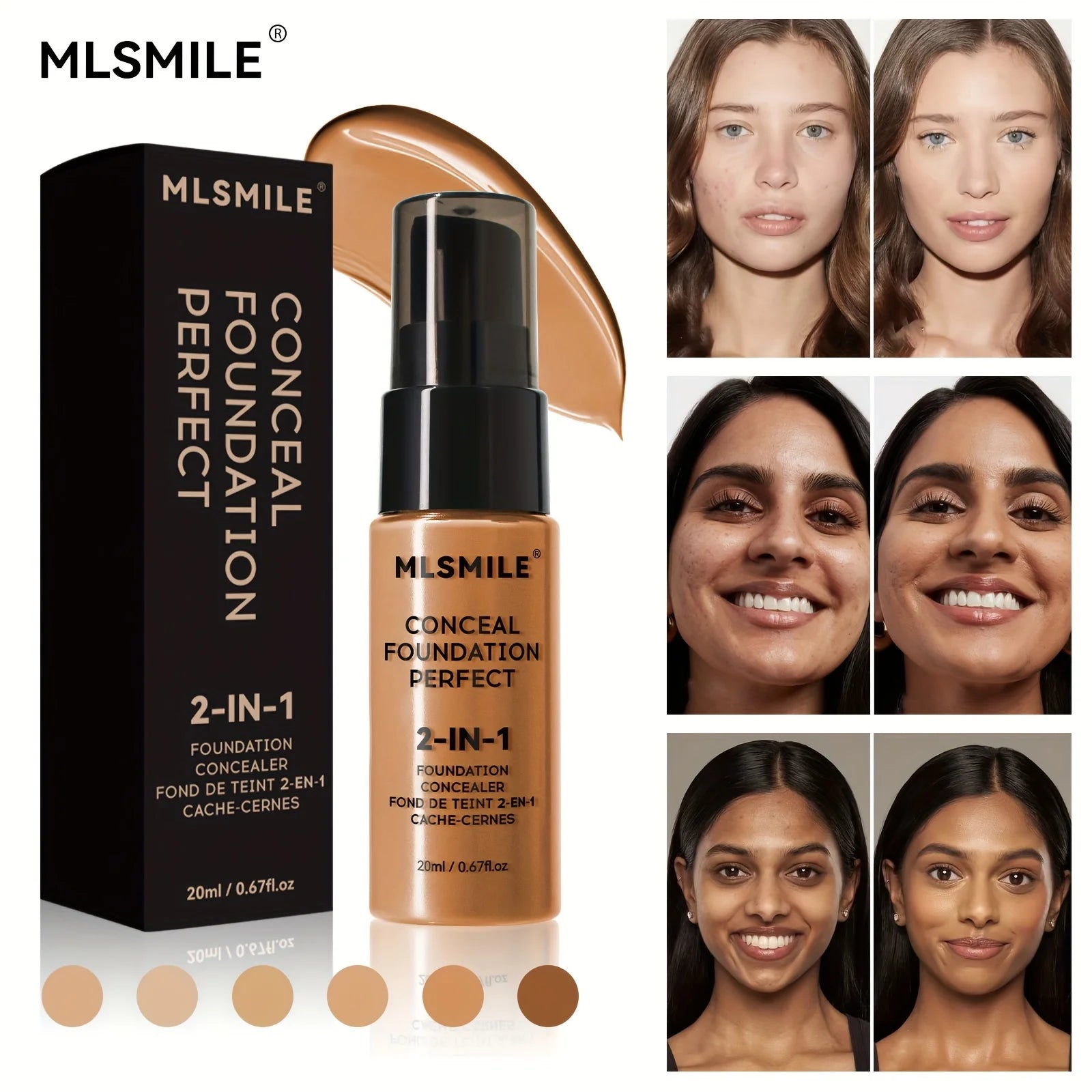 2-In-1 Oil Control Liquid Foundation and Conceal