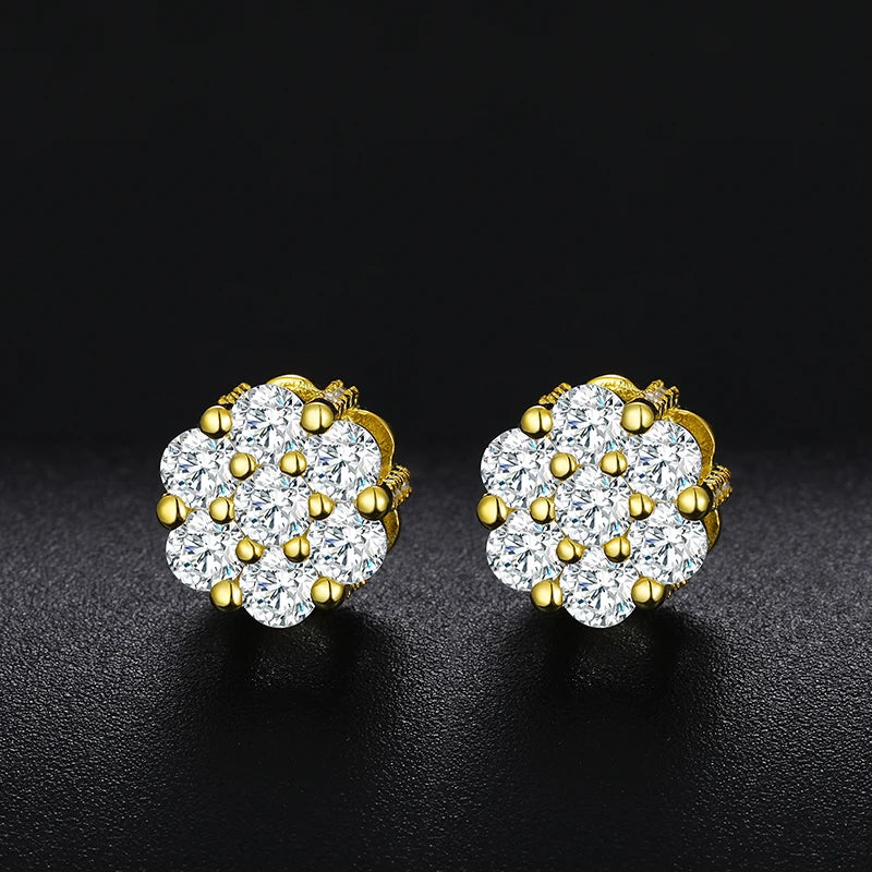 Unisex Fine Moissanite Earrings