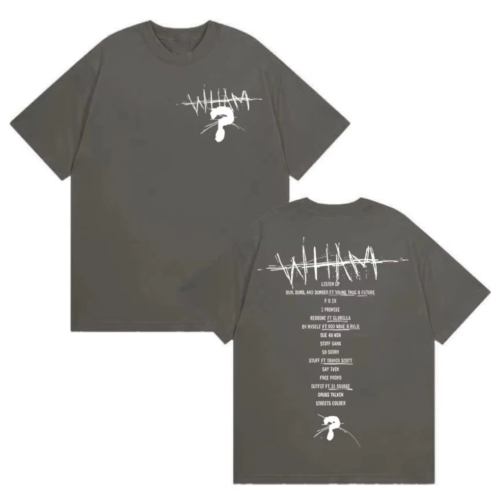 Lil Baby Wham World Tour 2025 Print T-Shirt