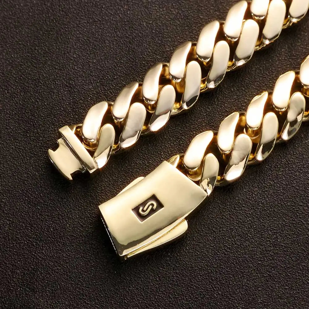 14K Gold Plated 20mm Monaco Chain