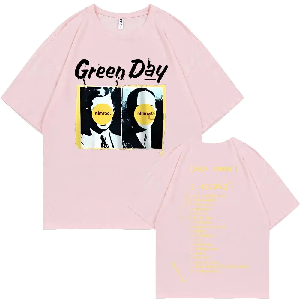 Rare Punk Band Green Day Nimrod Back Cover T-Shirt