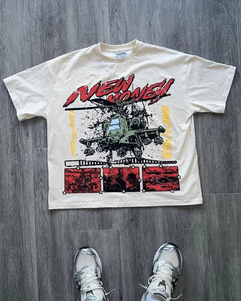 Men's Anime Print Short Sleeve T-shirt