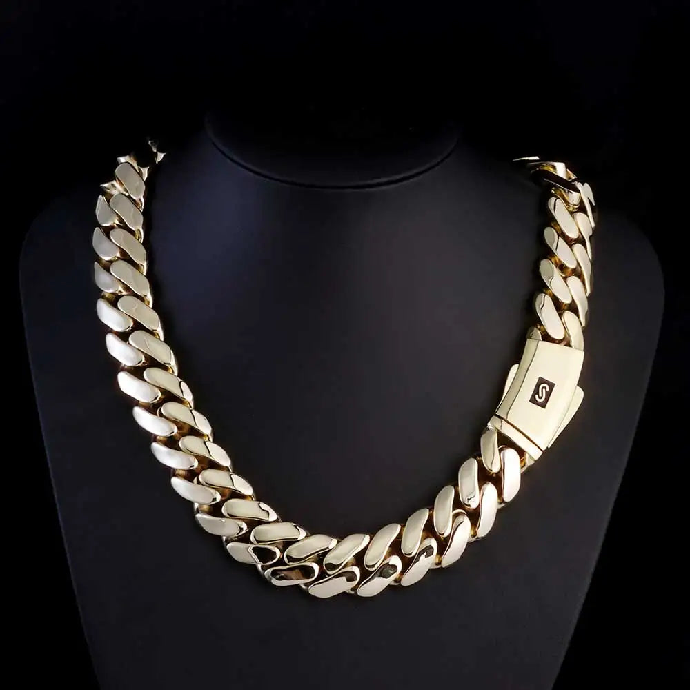 14K Gold Plated 20mm Monaco Chain