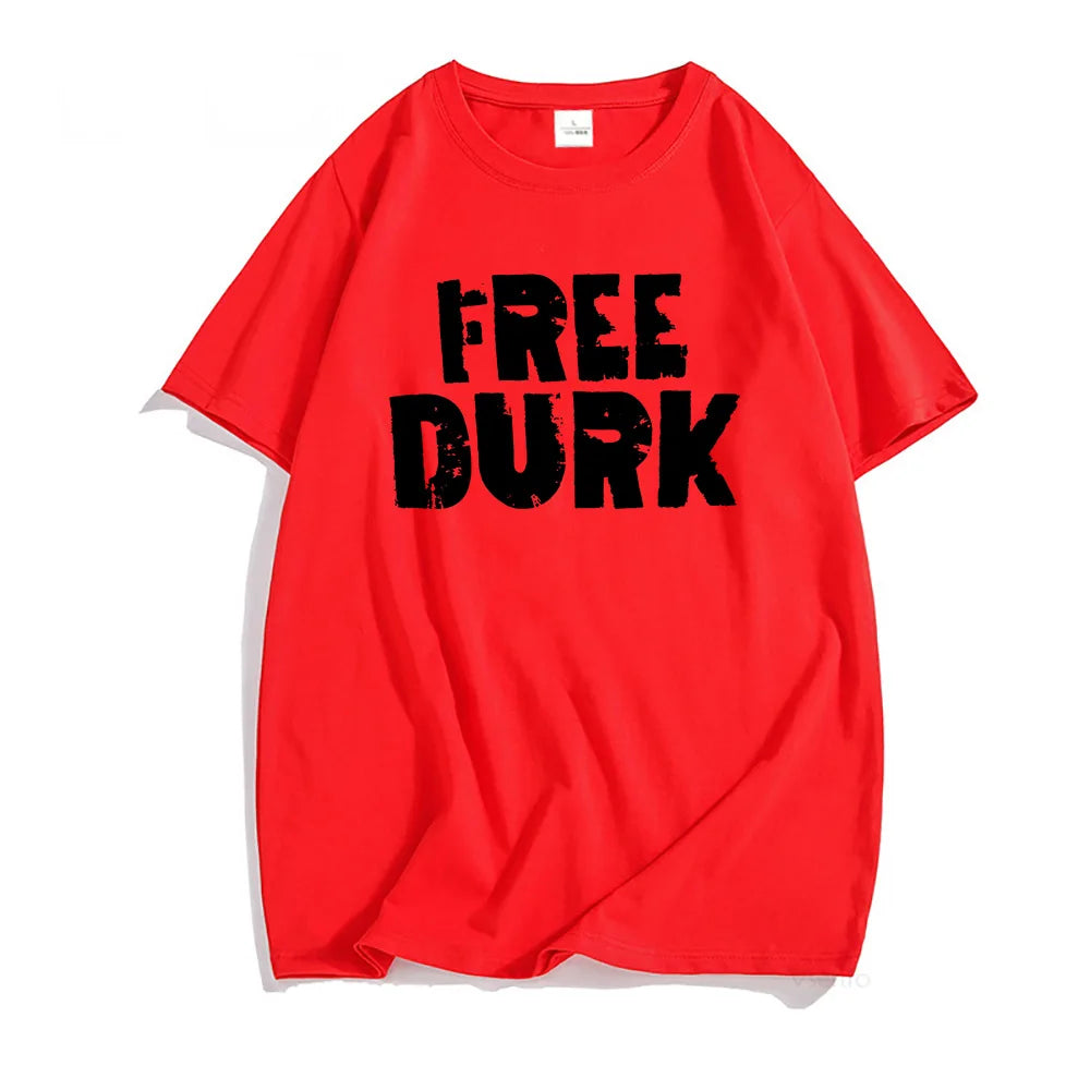 Free Durk Letter Print T-Shirt