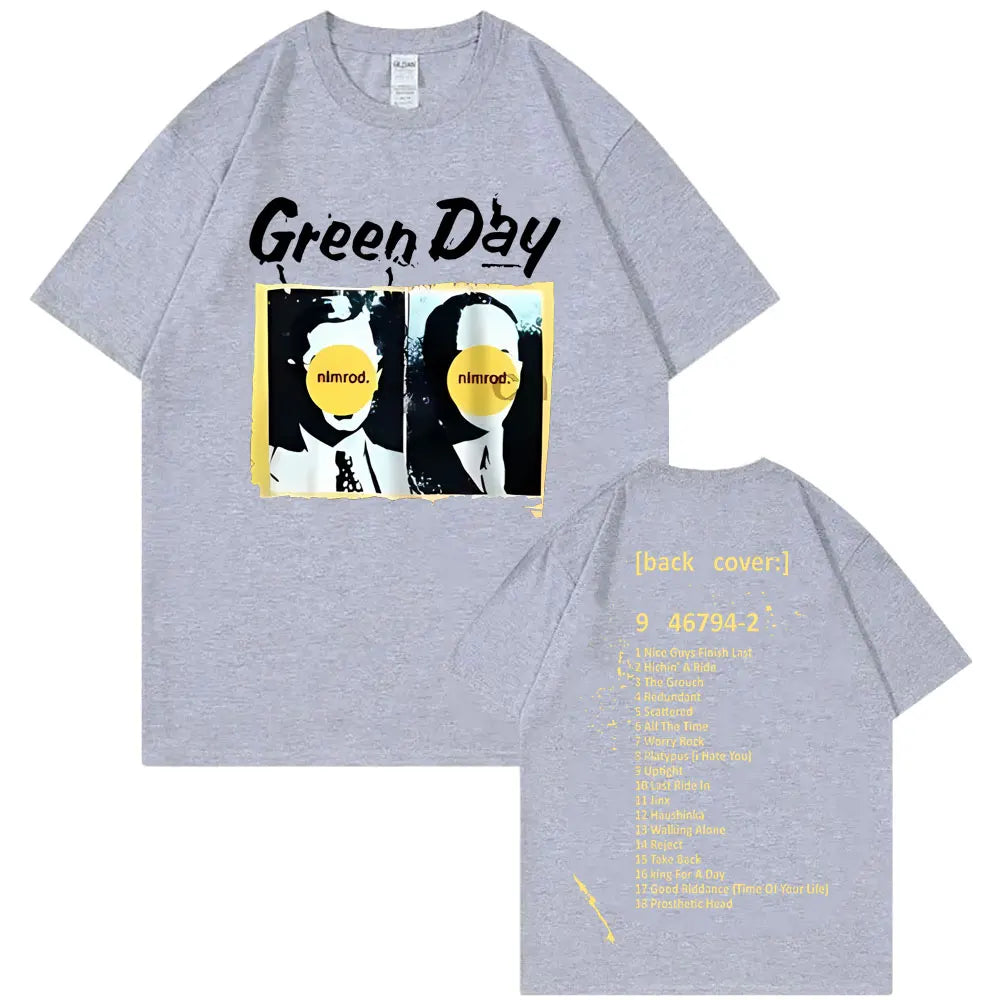 Rare Punk Band Green Day Nimrod Back Cover T-Shirt