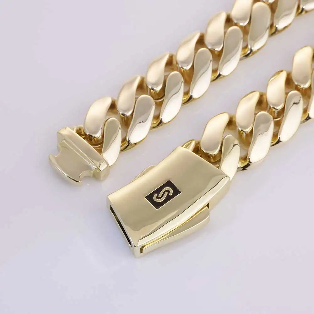14K Gold Plated 20mm Monaco Chain