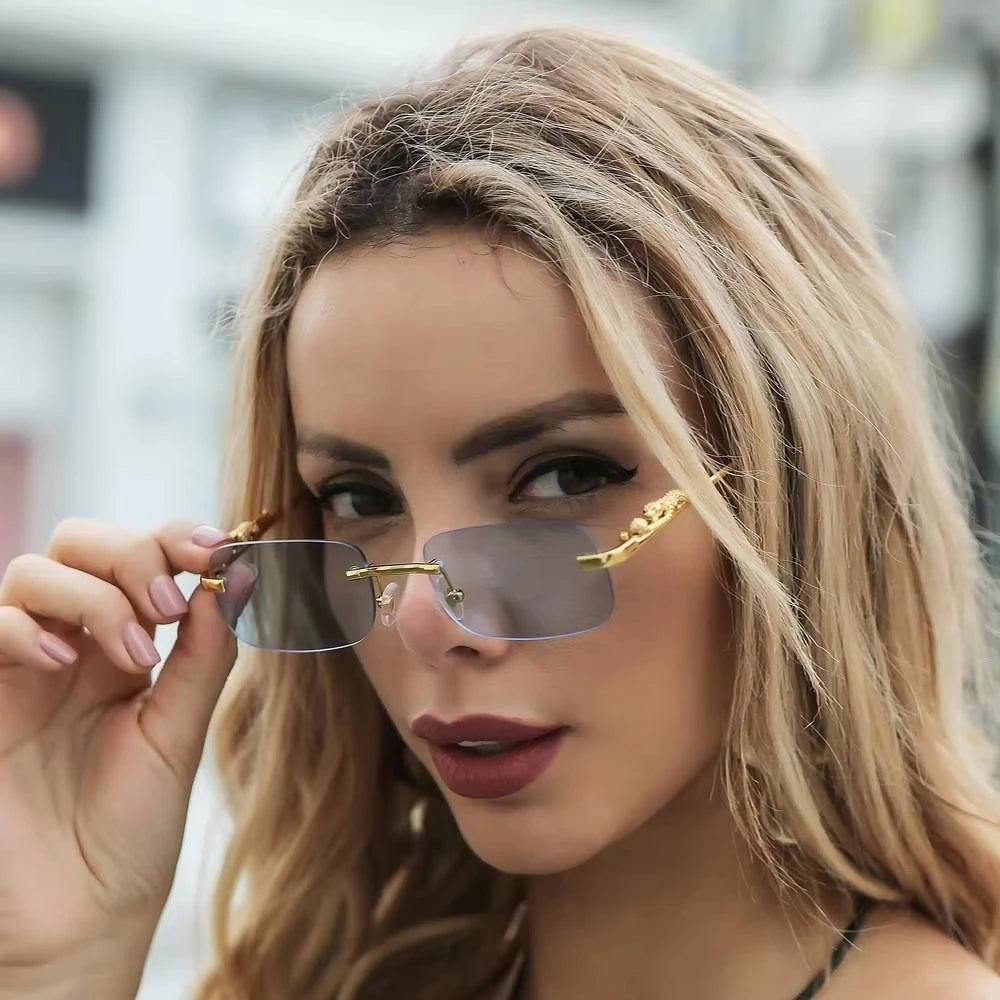 Women's Square Rimless Sunglasses
