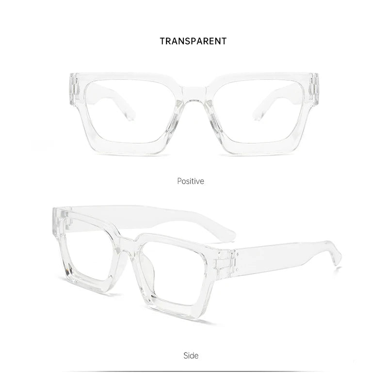 Unisex Classic Fashion Square Frame Women Glasses