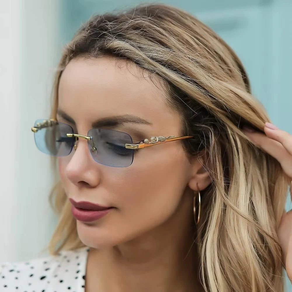 Women's Square Rimless Sunglasses