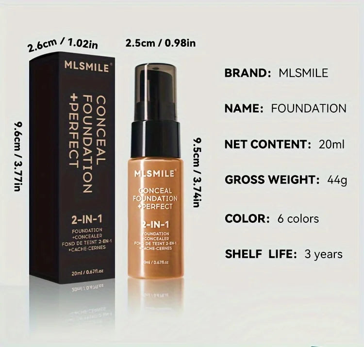2-In-1 Oil Control Liquid Foundation and Conceal