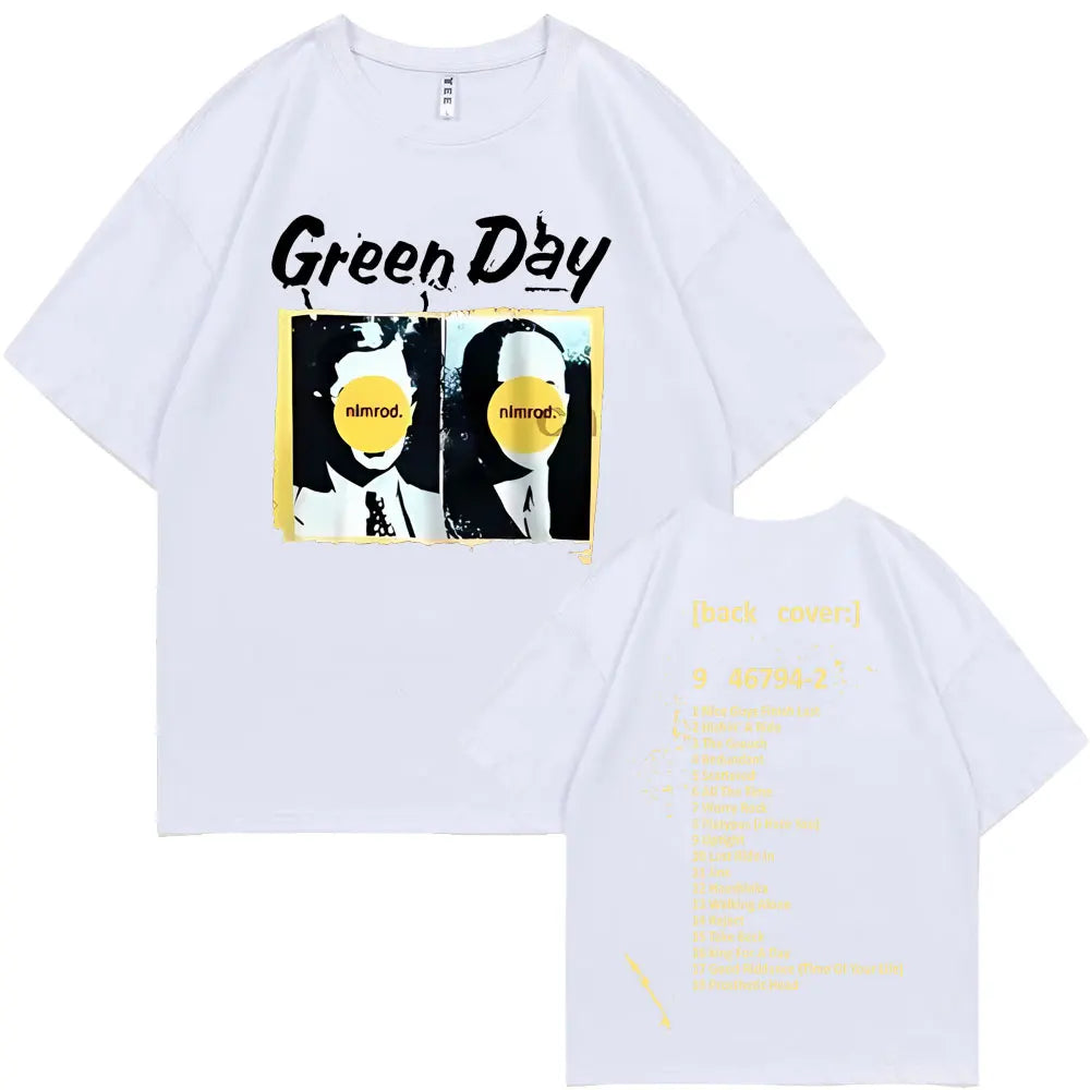 Rare Punk Band Green Day Nimrod Back Cover T-Shirt