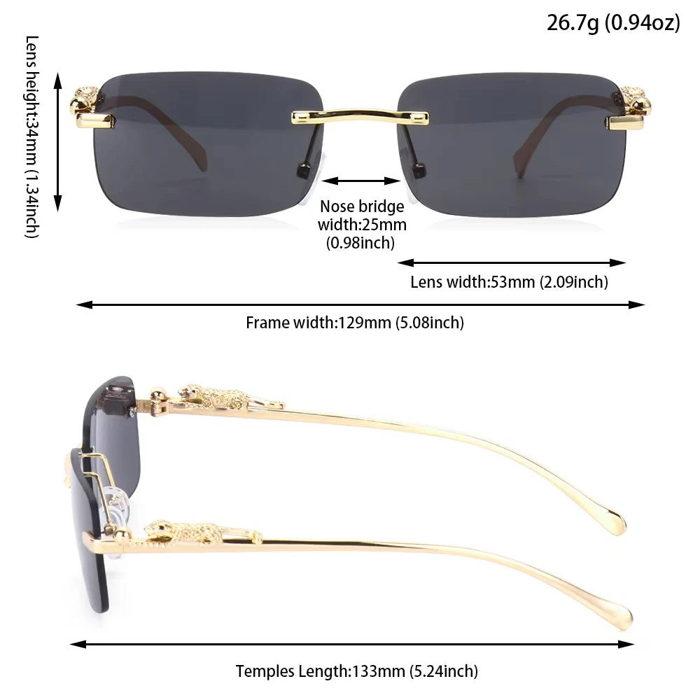 Women's Square Rimless Sunglasses