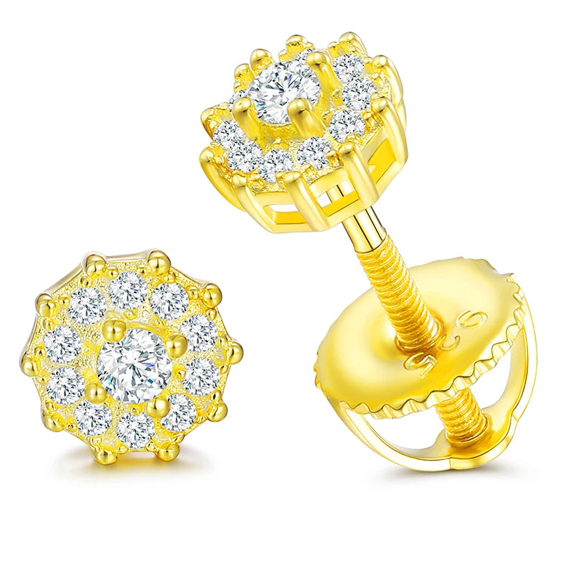 Unisex Fine Moissanite Earrings