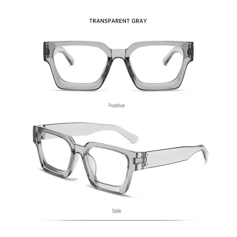 Unisex Classic Fashion Square Frame Women Glasses