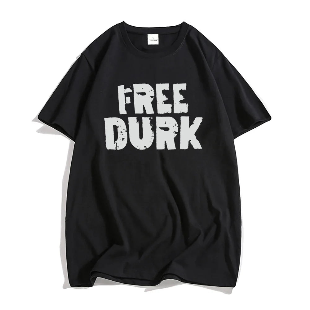 Free Durk Letter Print T-Shirt