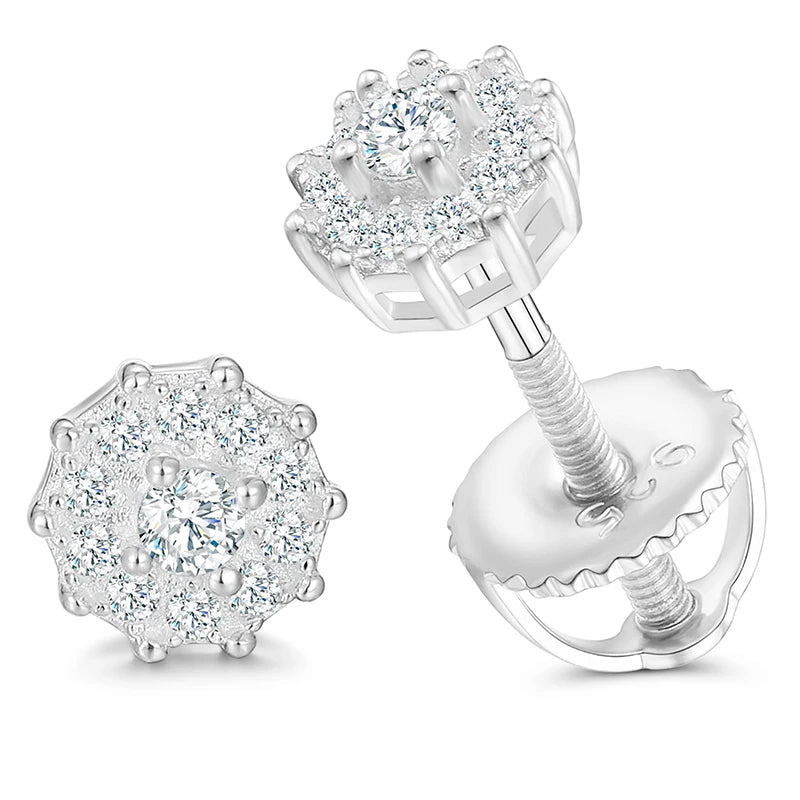 Unisex Fine Moissanite Earrings