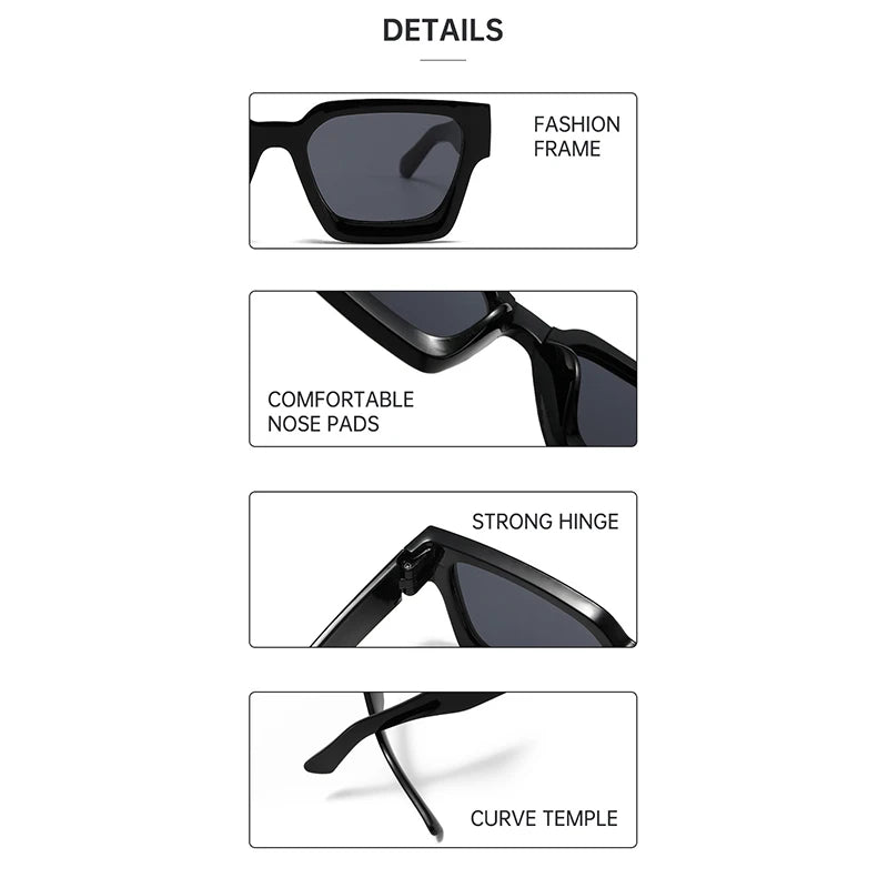 Unisex Classic Fashion Square Frame Women Glasses