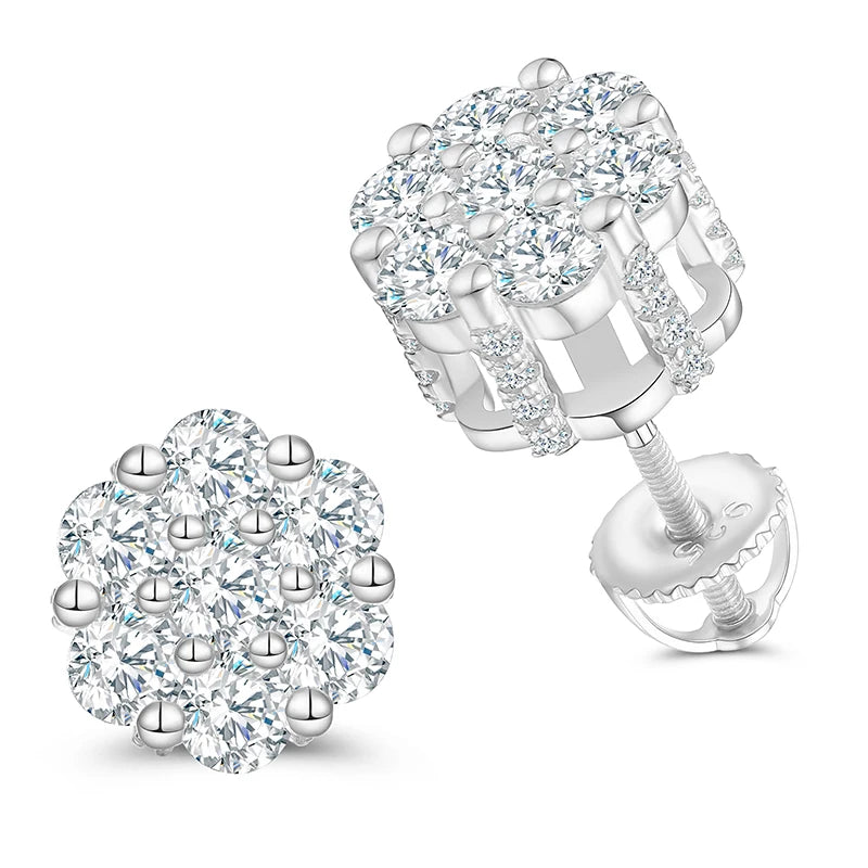 Unisex Fine Moissanite Earrings
