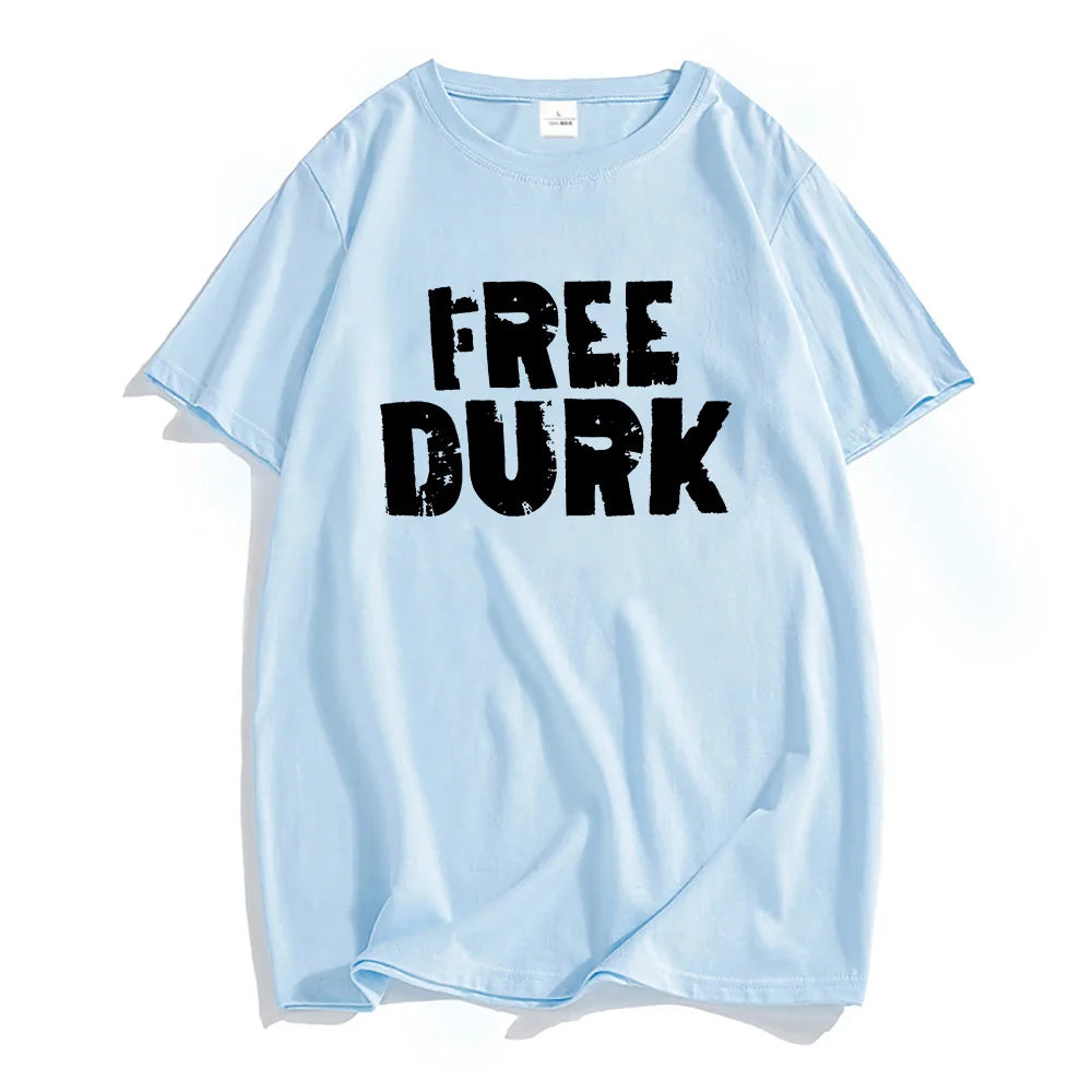 Free Durk Letter Print T-Shirt
