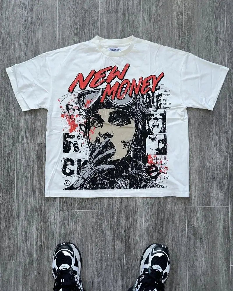 Men's Anime Print Short Sleeve T-shirt