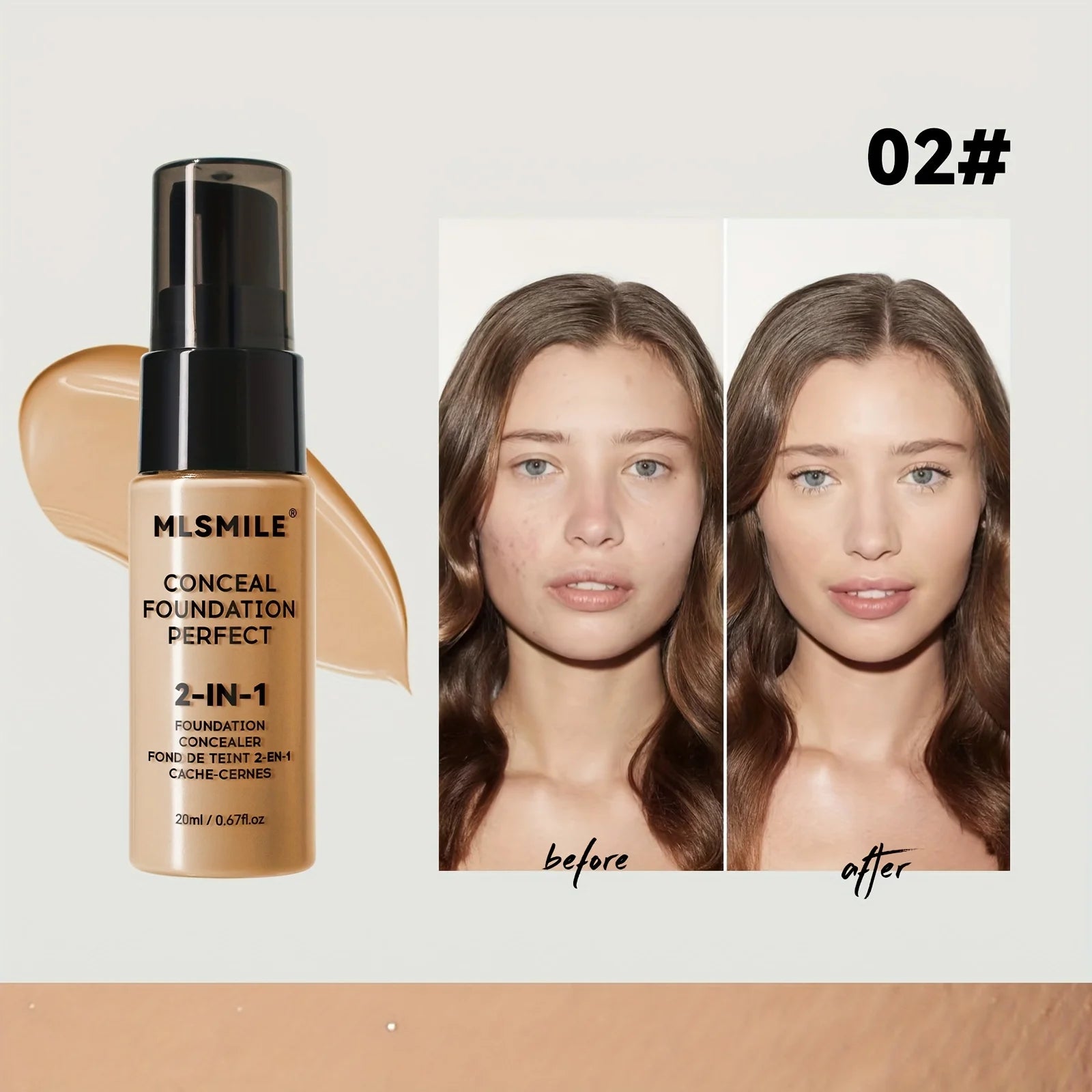 2-In-1 Oil Control Liquid Foundation and Conceal