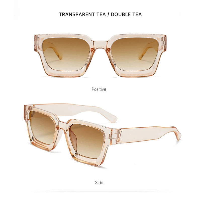 Unisex Classic Fashion Square Frame Women Glasses