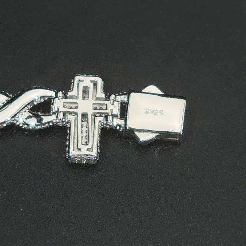 Unisex Moissanite Cross Bracelet