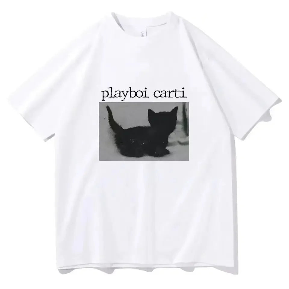 Playboi Carti Cute Cat Harajuku Oversized T-Shirt