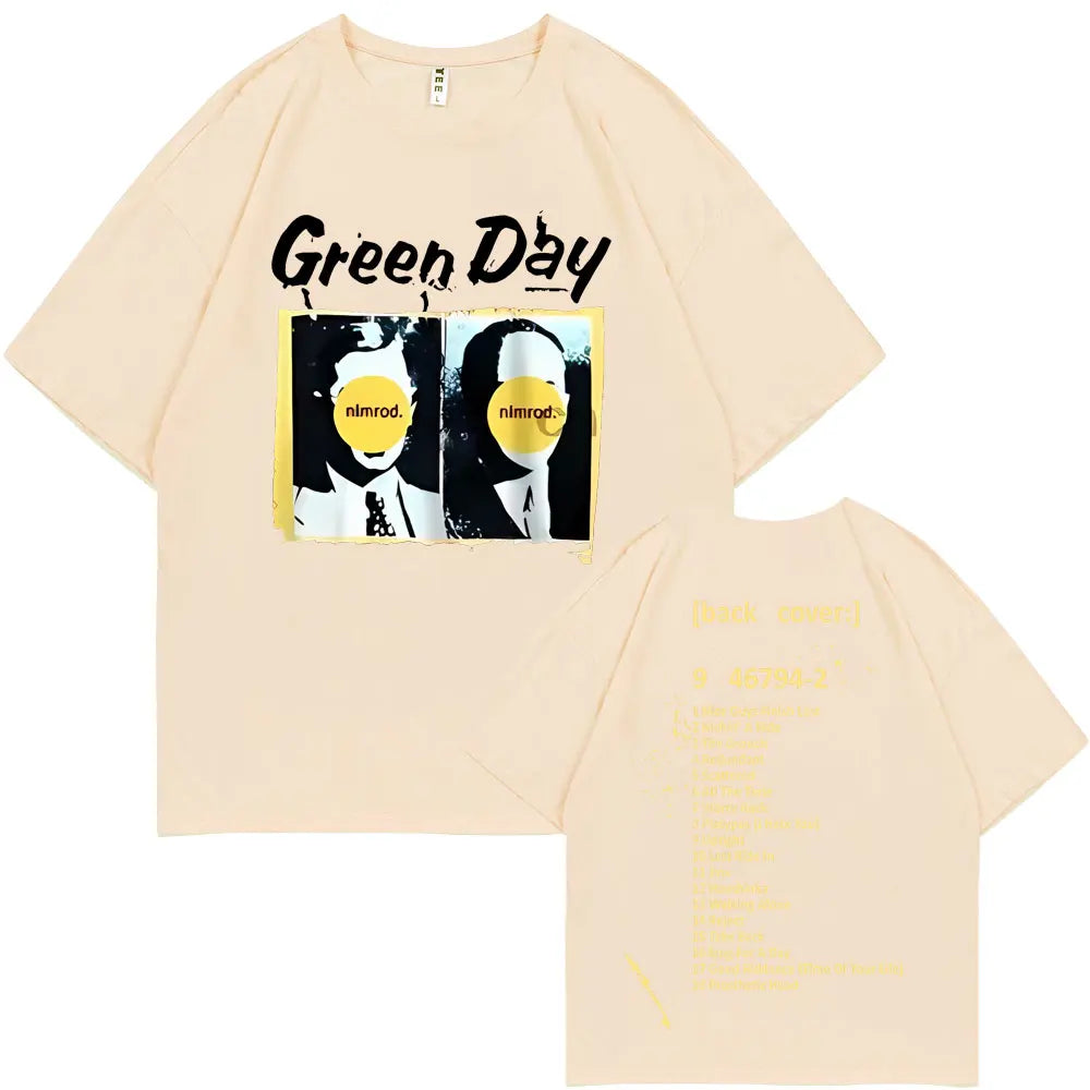 Rare Punk Band Green Day Nimrod Back Cover T-Shirt