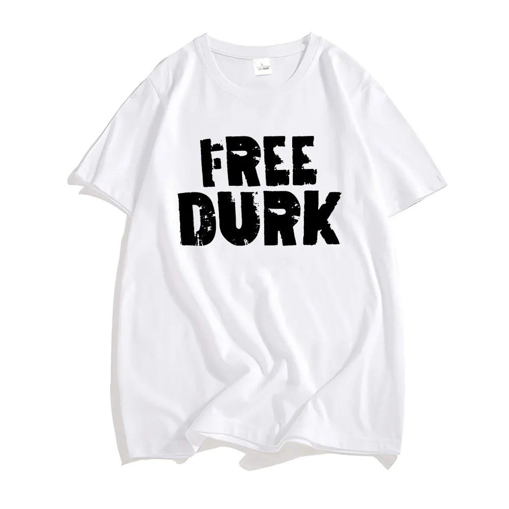 Free Durk Letter Print T-Shirt