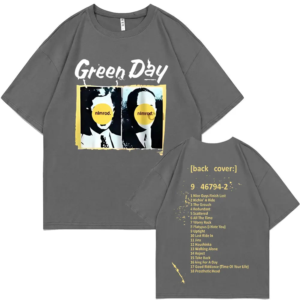 Rare Punk Band Green Day Nimrod Back Cover T-Shirt