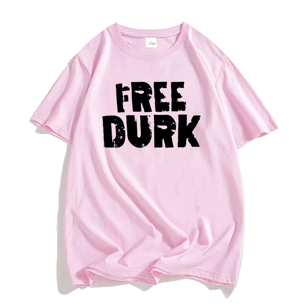 Free Durk Letter Print T-Shirt