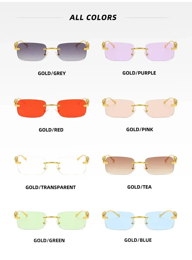 Women's Square Rimless Sunglasses