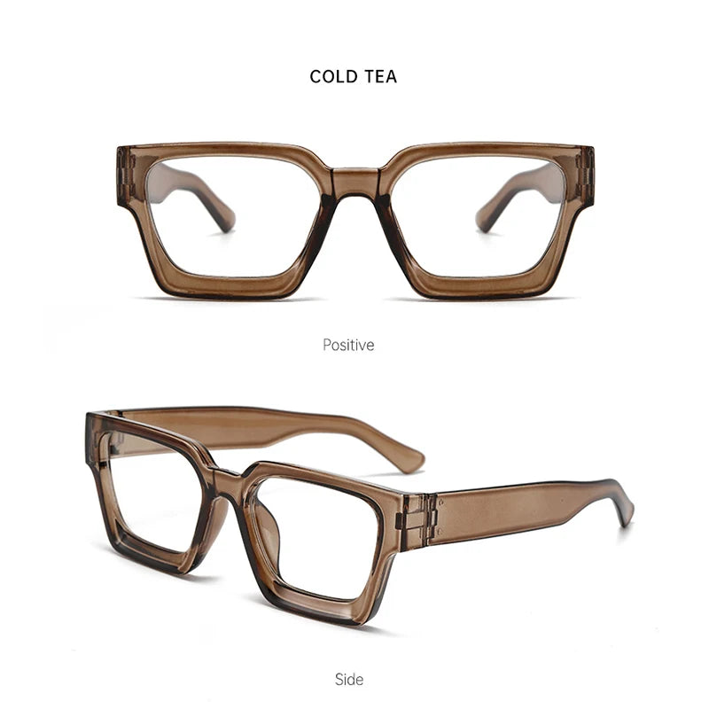 Unisex Classic Fashion Square Frame Women Glasses