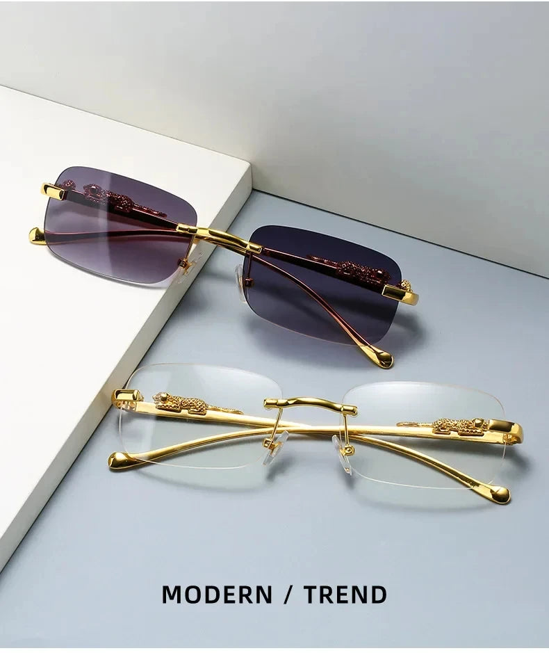 Women's Square Rimless Sunglasses