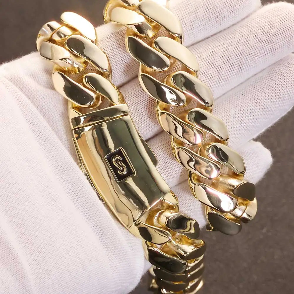 14K Gold Plated 20mm Monaco Chain