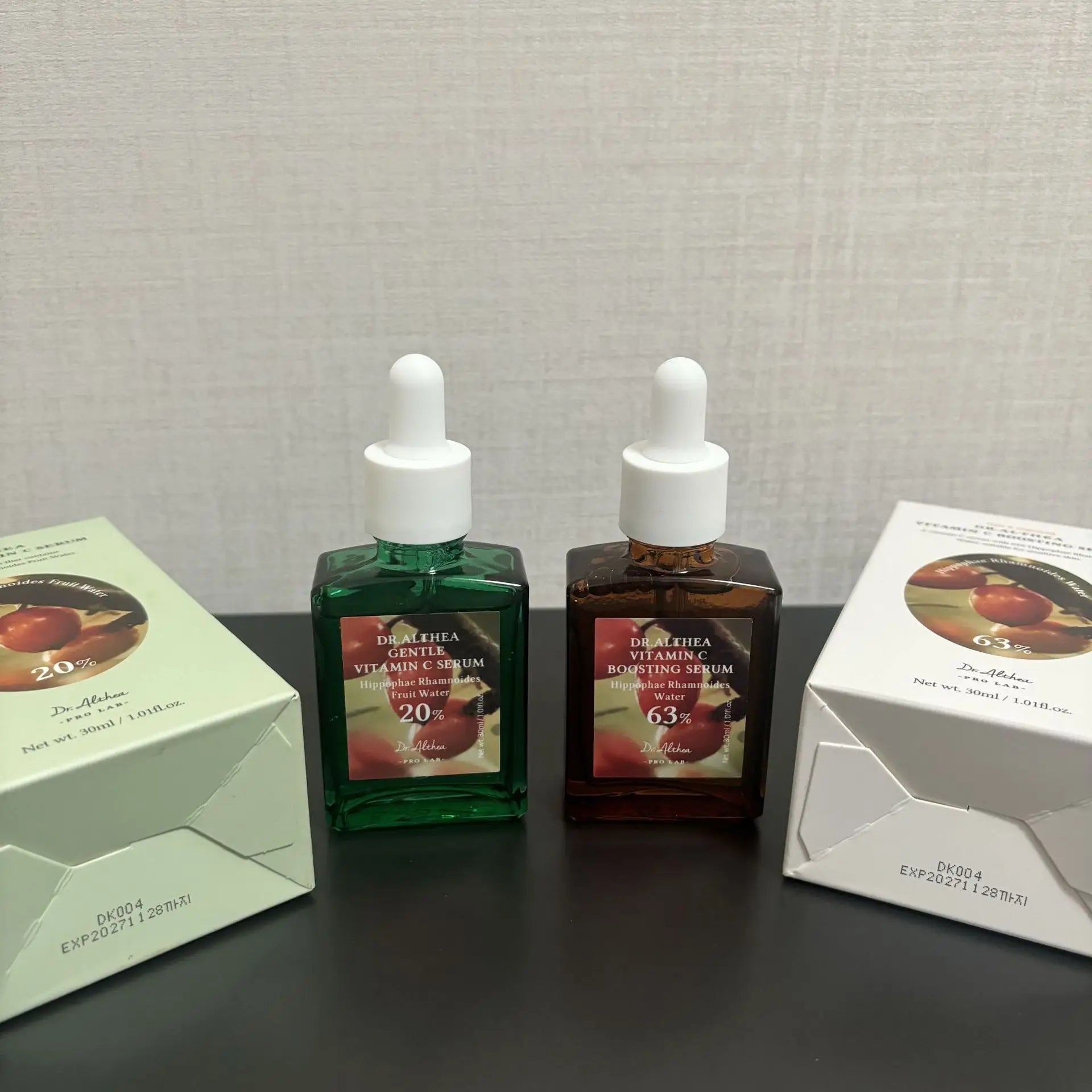 Antioxidant Cream, Gentle Vitamin C Serum, Green Calming, Orange Moisturizing Skin Care