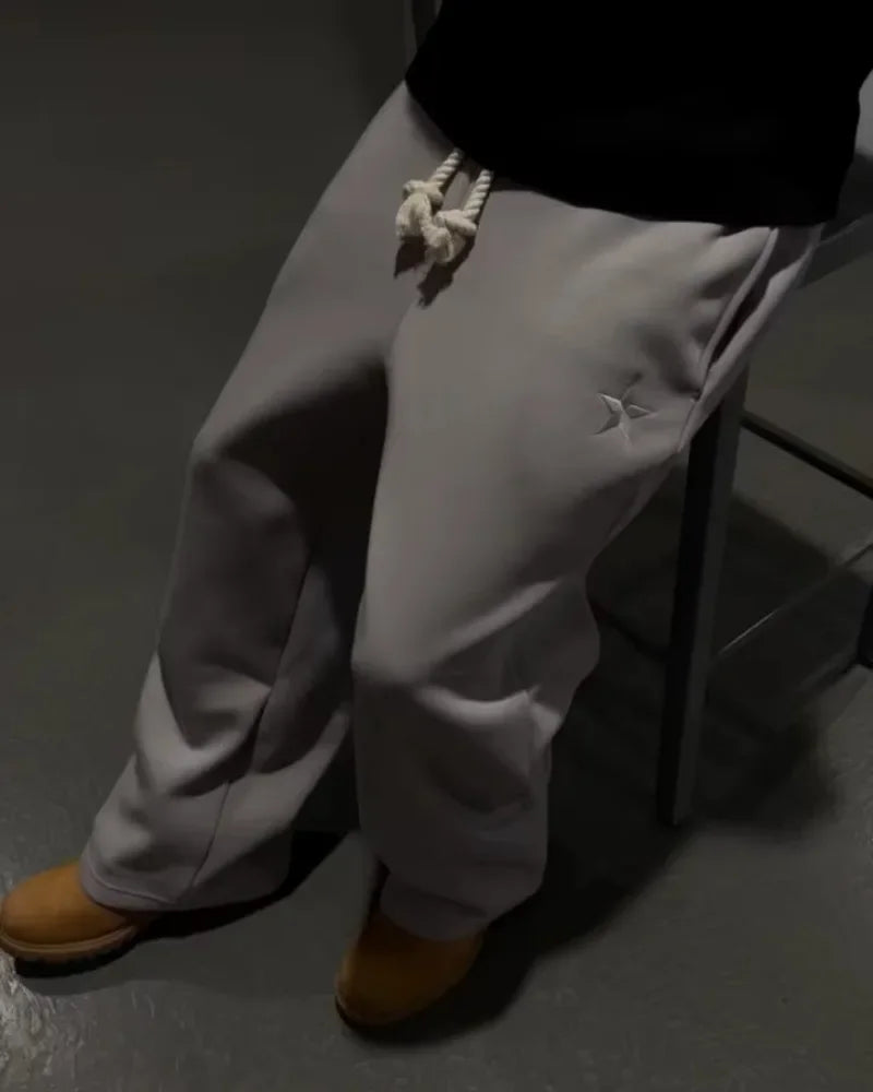 Loose Double Waist Men Sweatpants