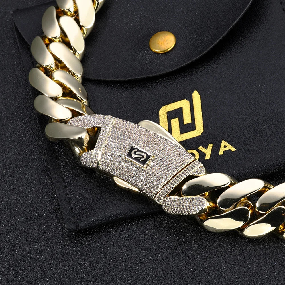 14K Gold Plated Thick Solid Monaco Bracelet