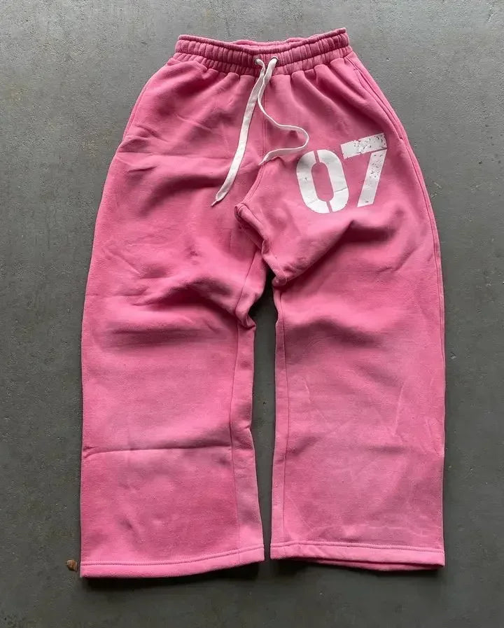 Retro Straight Pants Tracksuit Streetwear Pants