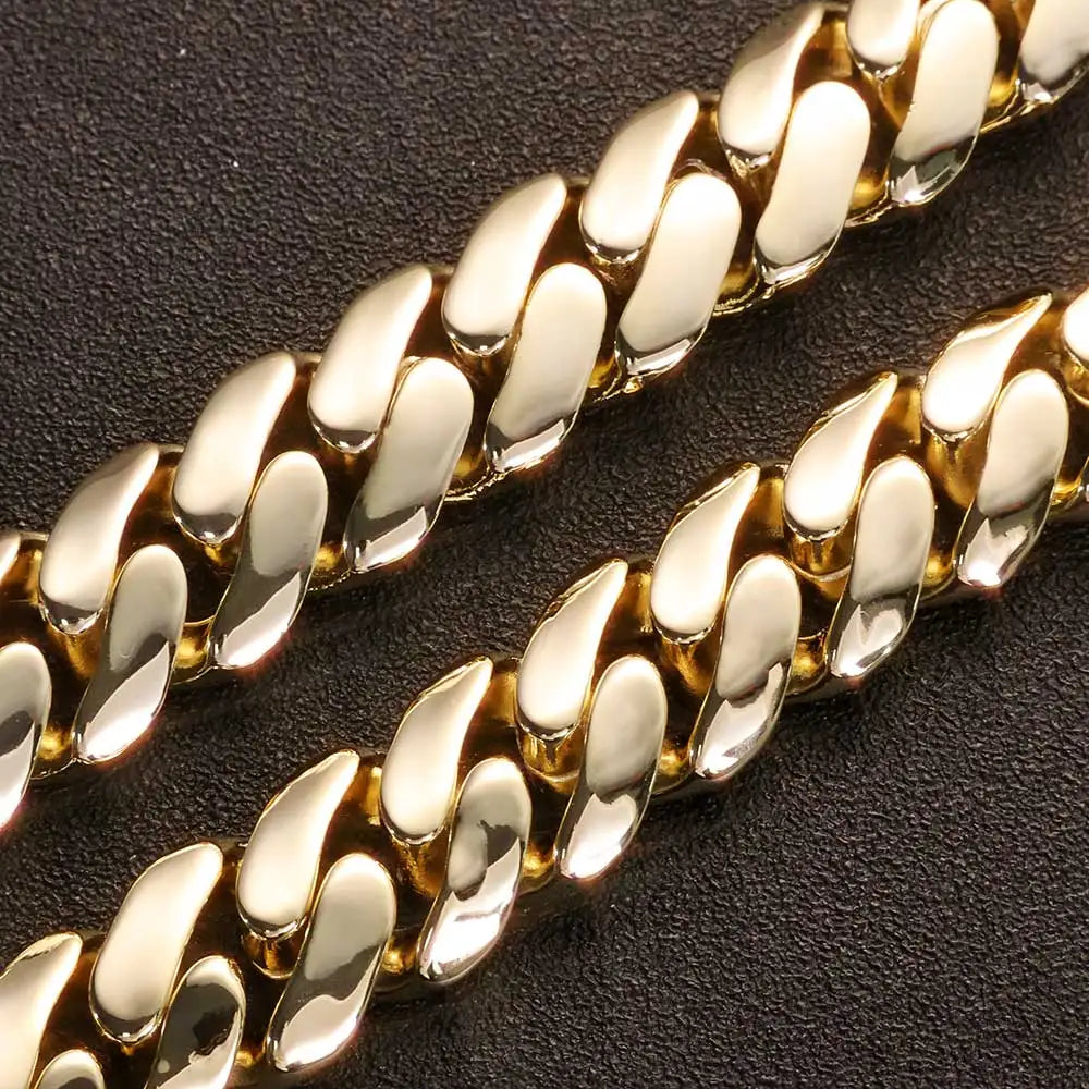 14K Gold Plated 20mm Monaco Chain